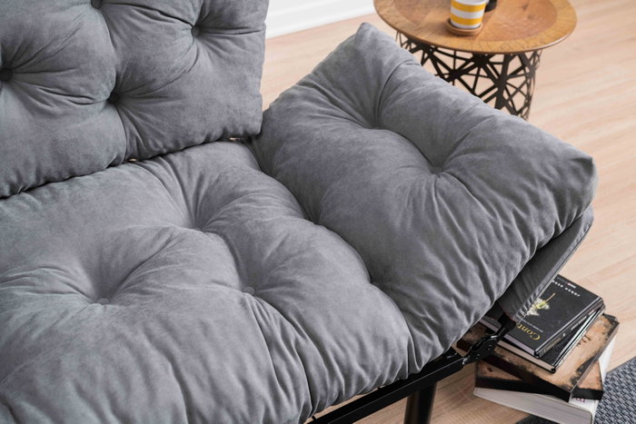 Atelier Del Sofa Nitta - Sofá-Cama de 2 Plazas Gris Atelier Del Sofa Nitta - Sofá-Cama de 2 Plazas Gris